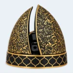Luxury Black & Gold Arabic Design Bukhoor Incense Burner 11 cm