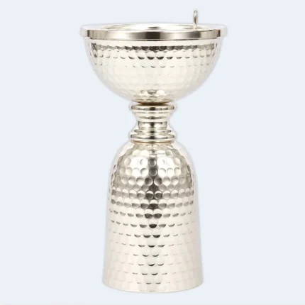 Luxury Silver Hammered Bukhoor Incense Burner Stand 8 x 17 cm