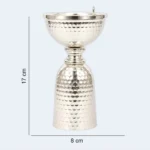 Luxury Silver Hammered Bukhoor Incense Burner Stand 8 x 17 cm
