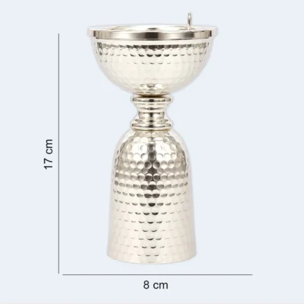Luxury Silver Hammered Bukhoor Incense Burner Stand 8 x 17 cm