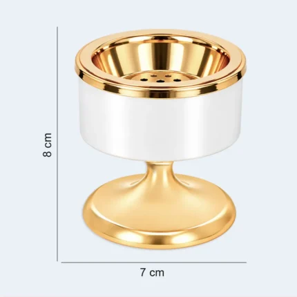 Luxury White & Gold Bukhoor Incense Burner Stand 7 x 8 cm