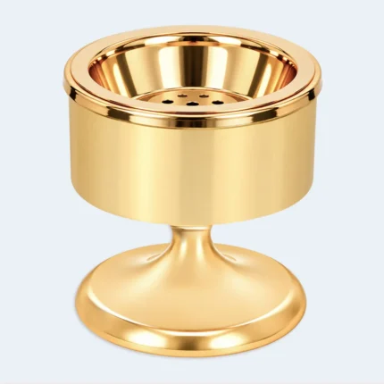 Luxury Golden Bukhoor Incense Burner with Pedestal Stand 7 x 8 cm