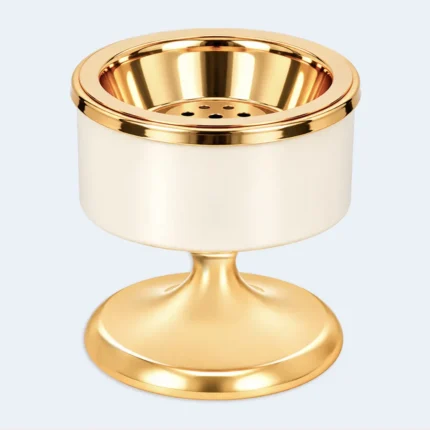 Luxury Cream & Gold Bukhoor Incense Burner Stand 7 x 8 cm