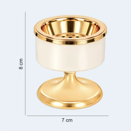 Luxury Cream & Gold Bukhoor Incense Burner Stand 7 x 8 cm