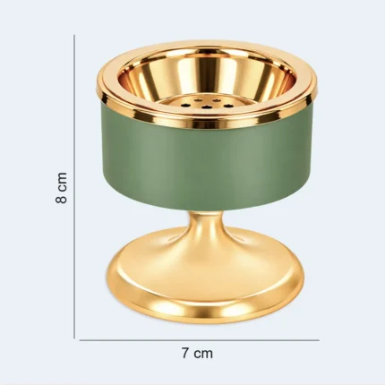 Luxury Green & Gold Bukhoor Incense Burner Stand 7 x 8 cm