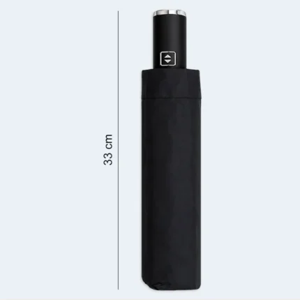 Compact 3-Fold Automatic Travel Umbrella with Cover – 33 cm