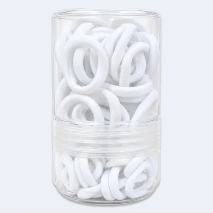 White Soft Elastic Hair Bands for Girls & Kids – Multipack