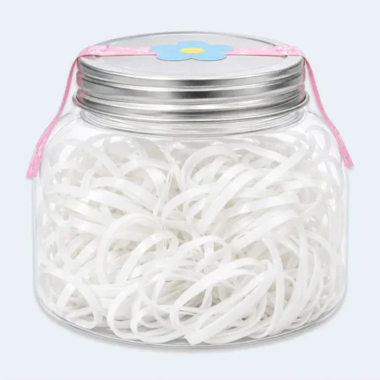 White Flat Elastic Hair Bands for Girls & Women – Multipack