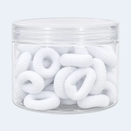 White Soft Elastic Hair Ties for Girls & Women – Multipack