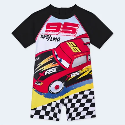 Boys Racing Car Short Sleeve Swimwear – Age 6-7 Years