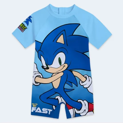 Boys Sonic Short Sleeve Swimwear – Age 3-4 Years