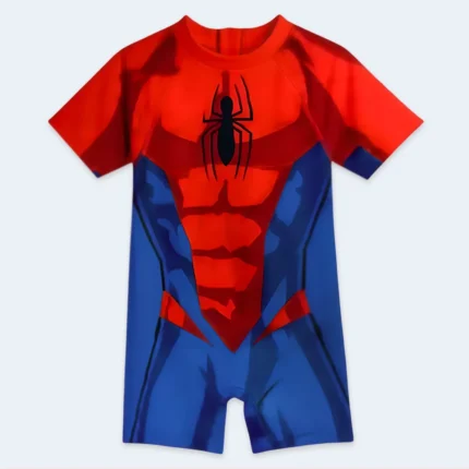 Boys Spider-Man Short Sleeve One-Piece Swimwear – 3–4 Years