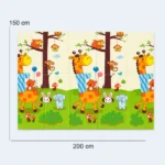 Kids Foldable Animal Forest Play Mat – 150 × 200 cm