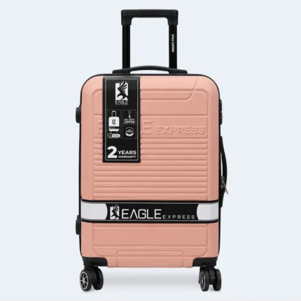 Eagle Express 28-Inch Hard Shell Trolley Suitcase with Spinner Wheels – Baby Pink