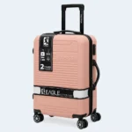 Eagle Express 20-Inch Hard Shell Trolley Suitcase with Spinner Wheels – Baby Pink