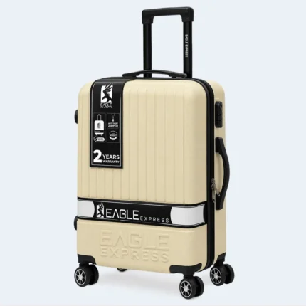 Eagle Express Fusion 24-Inch Hard Shell Trolley Suitcase with Spinner Wheels – Champagne Gold