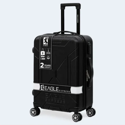 Eagle Express Expedition 24-Inch Hard Shell Trolley Suitcase with Spinner Wheels – Black