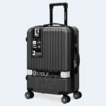 Eagle Express Fusion 20-Inch Hard Shell Trolley Suitcase with Spinner Wheels – Dark Grey