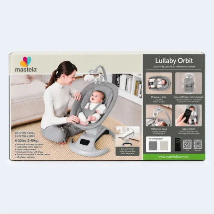 Mastela Lullaby Orbit Electric Baby Swing & Cradle with App Control – 3 Speeds