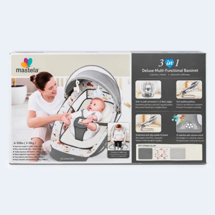 Mastela 3-in-1 Deluxe Multifunctional Baby Bassinet & Swing