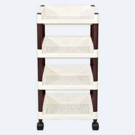 Multi-Purpose 4-Tier Rolling Storage Shelf – 48 × 36 × 38 cm