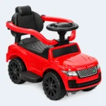 Kids Ride-On Push Car with Parent Handle, Steering Wheel & Safety Backrest