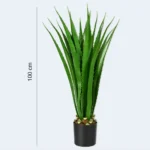 Artificial Aloe Vera Plant with Black Pot – 100 cm