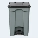 50L Plastic Pedal Garbage Bin with Lid – Grey & Black