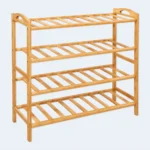4-Tier Bamboo Shoe Rack – Wooden Shoe Storage Organizer 70 × 23 × 67 cm