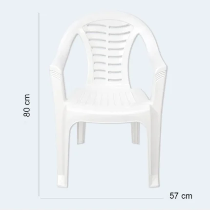 Classic Plastic Chair with Armrests – 80 × 57 cm