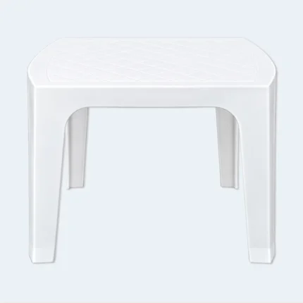 Nour Small Plastic Table – 44 × 36 × 40 cm ( White )