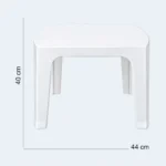 Nour Small Plastic Table – 44 × 36 × 40 cm ( White )