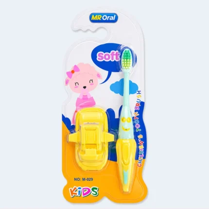 MR Oral Kids Soft Toothbrush with Protective Holder – M-029 ( Yellow )