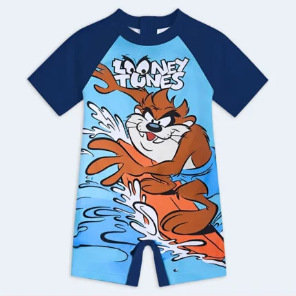 Kids Looney Tunes Tasmanian Devil Short Sleeve Swimwear – Ages 6–7 Years