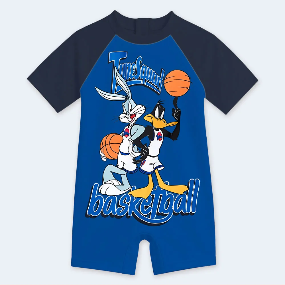 Boys Looney Tunes Basketball Short Sleeve One-Piece Swimwear – Ages 4–5 Years Boys Looney Tunes Basketball Short Sleeve One-Piece Swimwear – Ages 4–5 Years
