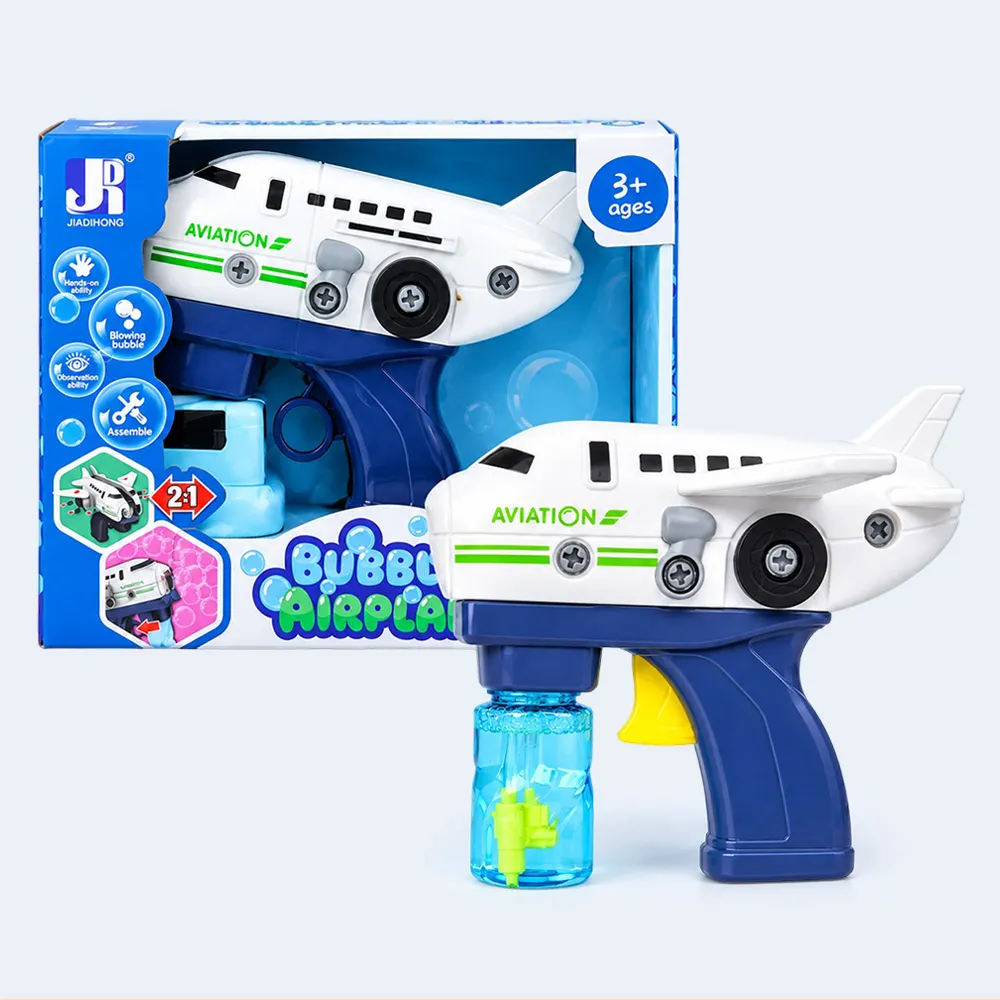Kids Airplane Bubble Gun Toy with Bubble Solution – 22 × 18 cm Kids Airplane Bubble Gun Toy with Bubble Solution – 22 × 18 cm