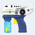 Kids Airplane Bubble Gun Toy with Bubble Solution – 22 × 18 cm