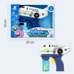 Kids Airplane Bubble Gun Toy with Bubble Solution – 22 × 18 cm