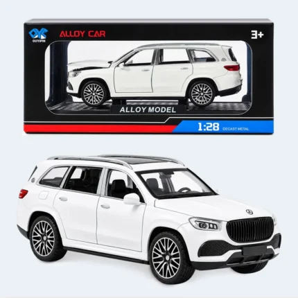 Premium White Pull Back Die-Cast Luxury SUV Toy Car – 1:28 Scale, 22 × 10 cm