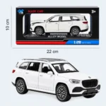 Premium White Pull Back Die-Cast Luxury SUV Toy Car – 1:28 Scale, 22 × 10 cm