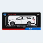 Premium White Die-Cast Luxury SUV Toy Car – 1:28 Scale, 22 × 10 cm