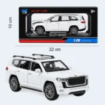 Premium White Die-Cast Luxury SUV Toy Car – 1:28 Scale, 22 × 10 cm