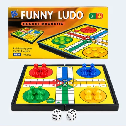 Funny Ludo Pocket Magnetic Board Game for Kids – 25 × 12 cm