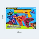 Air Battle LED Foam Plane Launcher Set with Toy Launch Gun – 40 × 31 cm