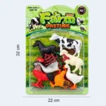 Farm Pasture Animal Figure Play Set – Miniature Farm Animals for Kids