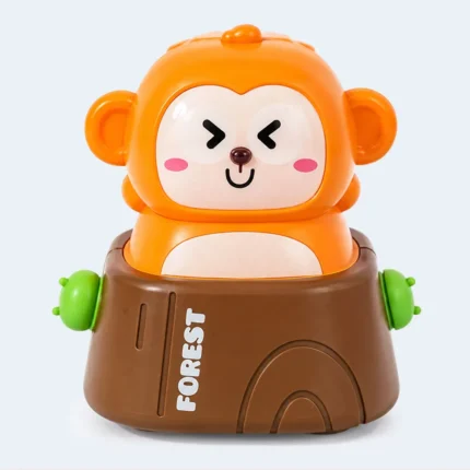 Cute Cartoon Monkey Toy with Forest-Themed Design for Kids