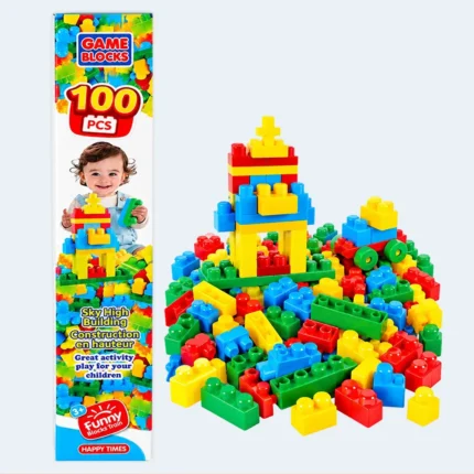 100 Pieces Colorful Building Blocks Set for Kids – Creative Construction Toy