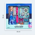 Graceful Princess Fashion Doll with Beauty Accessories & Butterfly Set